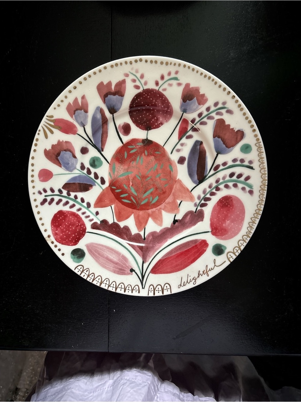 Anthropologie “Oh Darling” Harvest Foiliage Plate